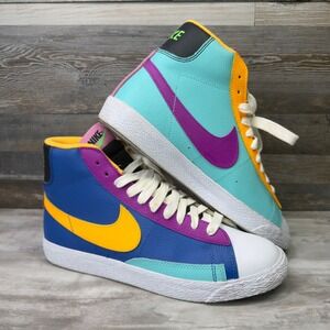 Nike Blazer Mid 77 Womens Size 8 Sneakers Multicolor High Top Leather CZ9441-400